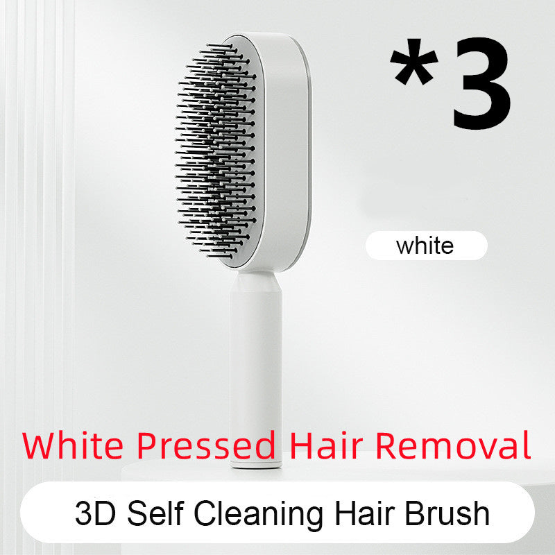 Self Cleaning Hair Brush For Women One-key Cleaning Hair Loss