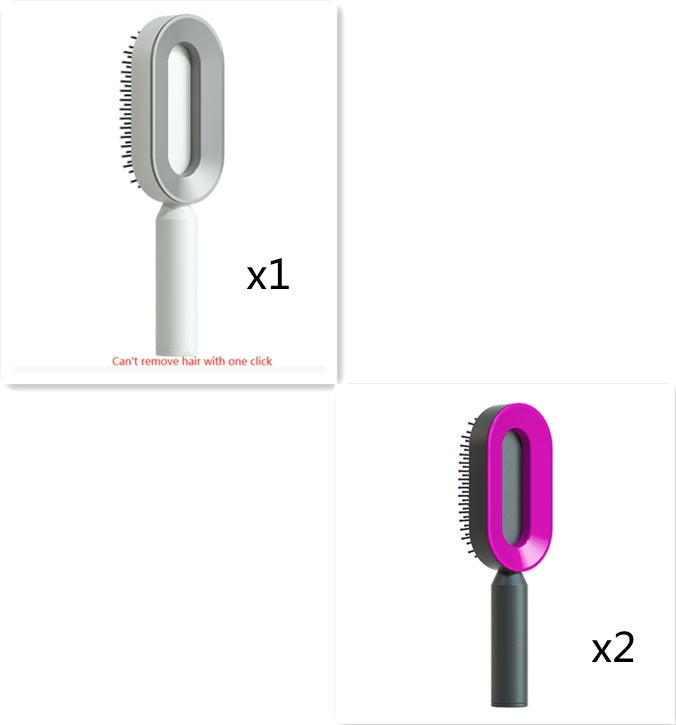 Self Cleaning Hair Brush For Women One-key Cleaning Hair Loss
