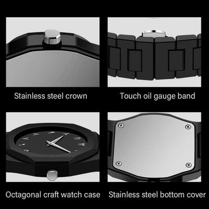 Santoni Black Arabic Watch – جمال في كل لحظة | Unique Edition for Men