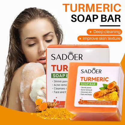 Organic Turmeric + Kojic acid Soap Face Cleansing & Whitening